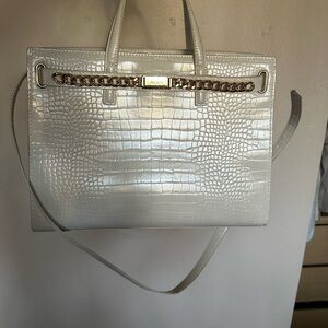 ALDO Silver Croc-Embossed Women's Bag